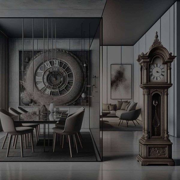 What's the Optimal Method for Integrating an Antique Grandfather Clock into a Contemporary Dining Room Design?